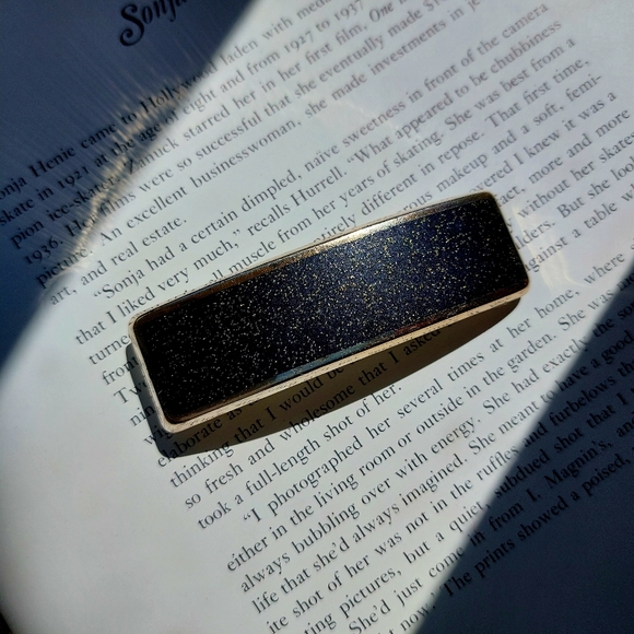 Vintage Barrette Bobby Pin  Clip Paris Black Silver Lucite  1990s 🖤🖤🖤 - Picture 2 of 5